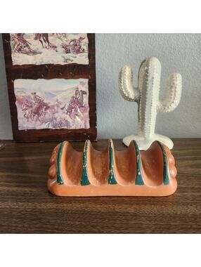 Vintage Giftco Terracotta Taco Shell Holder Southwestern Rustic